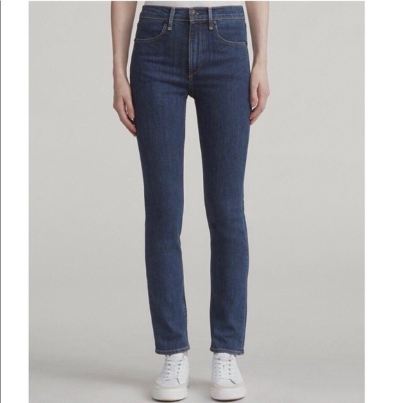 Rag & Bone cigarette jeans mid rise dark wash denim size 27 - Picture 1 of 9
